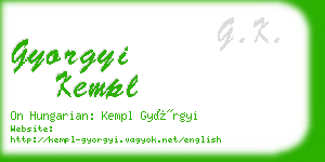 gyorgyi kempl business card